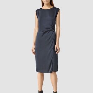 All Saints Japanese Cloth Cecil Short Dress Navy Size 4
